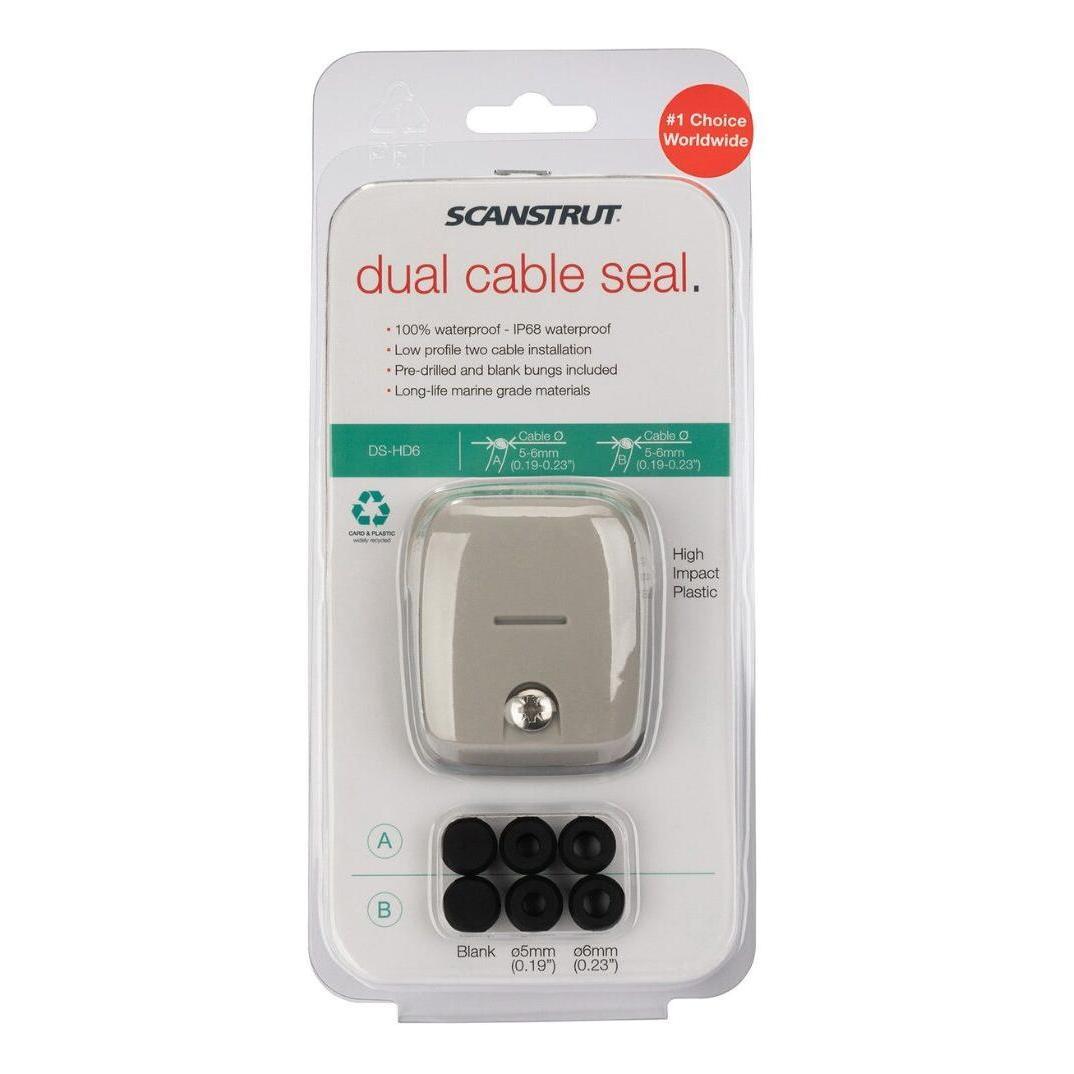 Scanstrut Double Horizontal Entry Cable Seal Grey