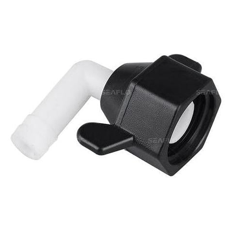 Seaflo 1/2" NPT x 3/8" NPT 90° Hose Barb Pump Fitting