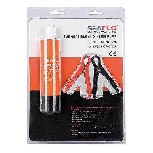Seaflo Submersible & Inline Pump 12V 280GPH 17.6 L/min