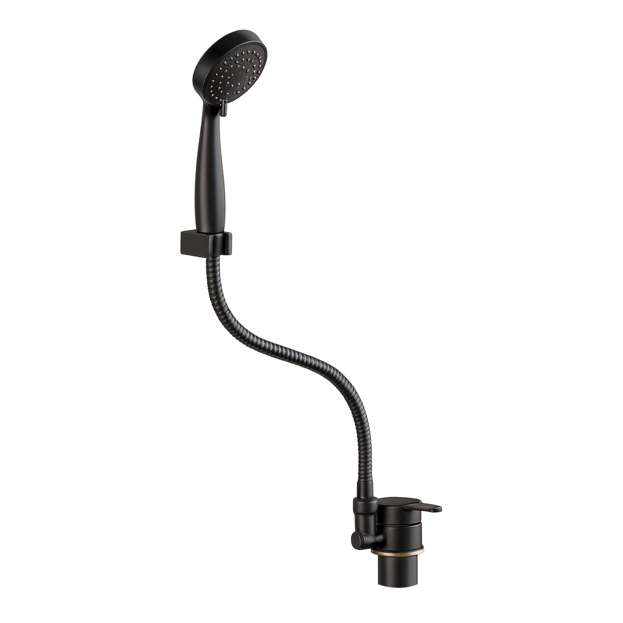 Shower Tap Mixer with Hand Sprayer with 1500m Hose Stainless Steel Matte Black