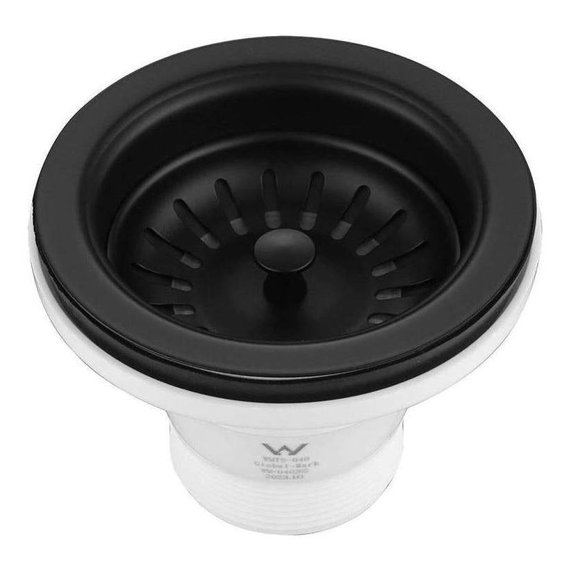 Sink Basin Waste Drain Strainer Black