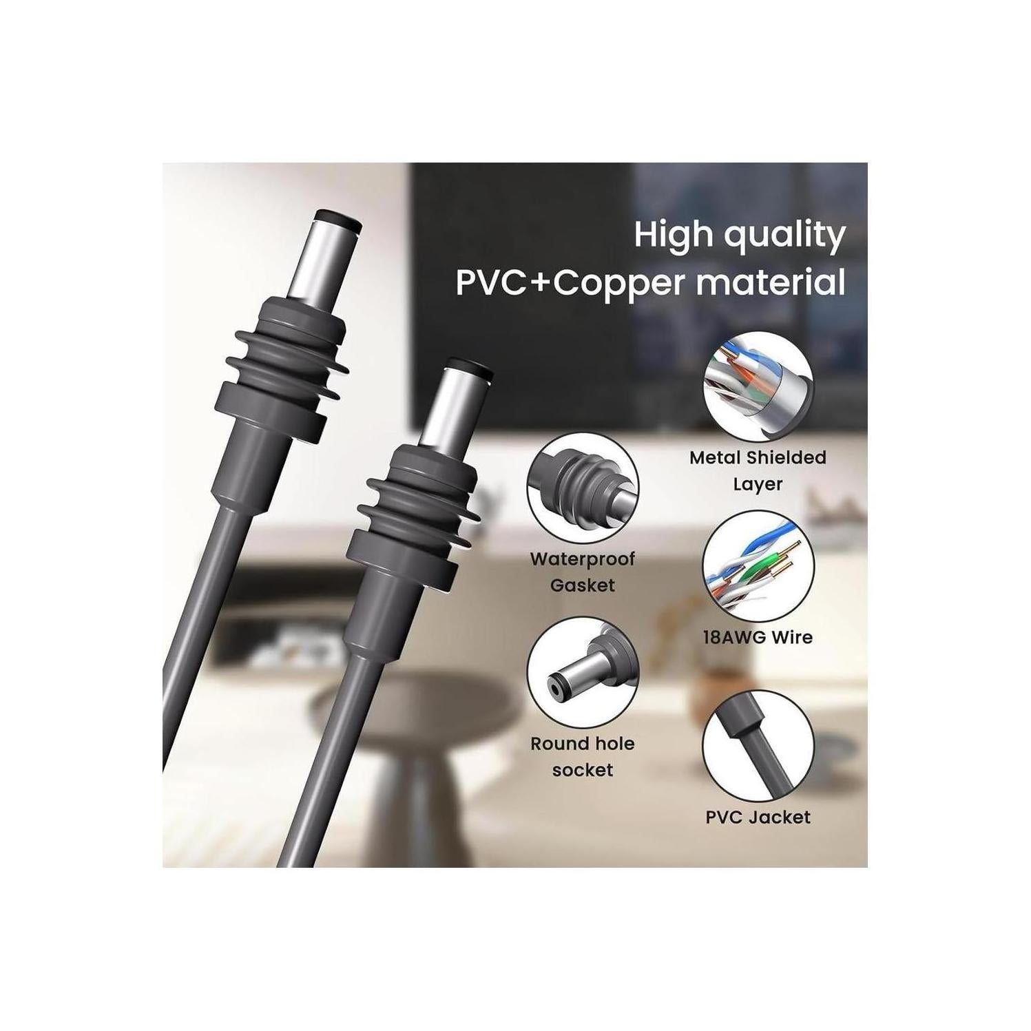 Starlink Mini DC to DC Power Cable IP68 - 25 Meter