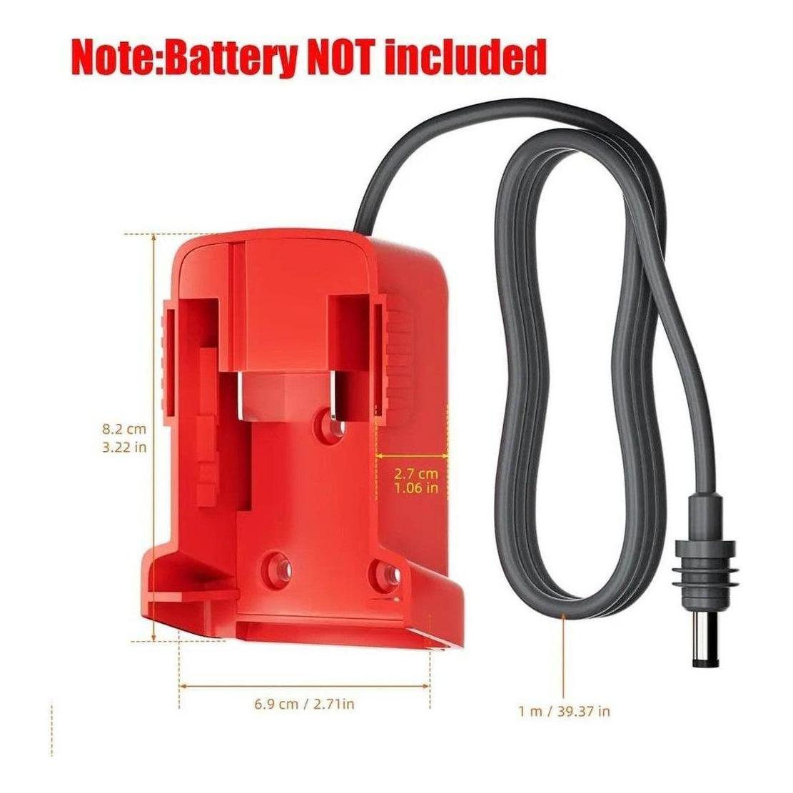Starlink Mini Milwaukee Battery Adaptor With DC Power Cable Charger - 1 Meter