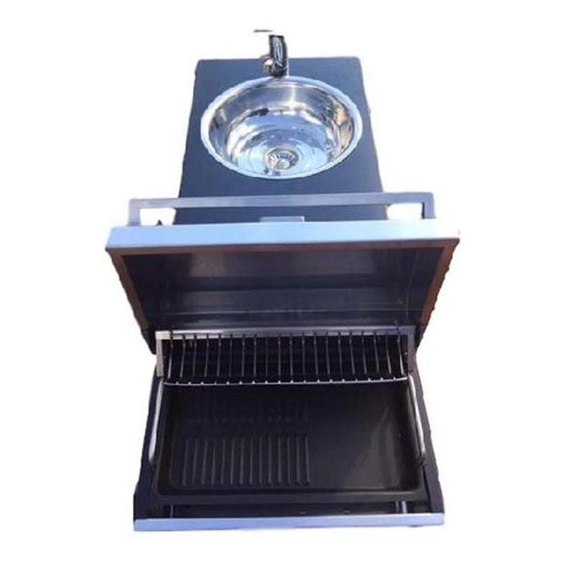 Swift Alfresco Slide Out Kitchen With BBQ & Sink Stainless Steel