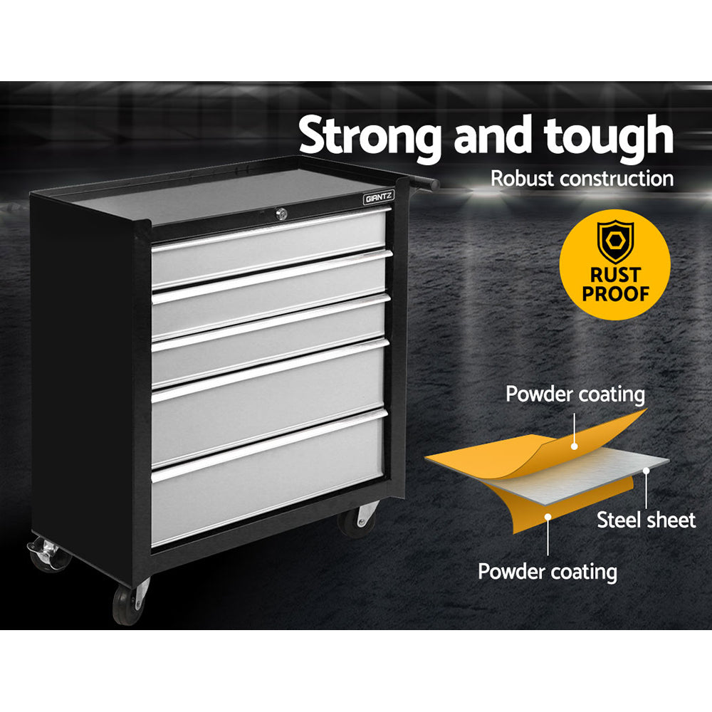Giantz 5 Drawer Toolbox Cabinet Chest Trolley - RV Online