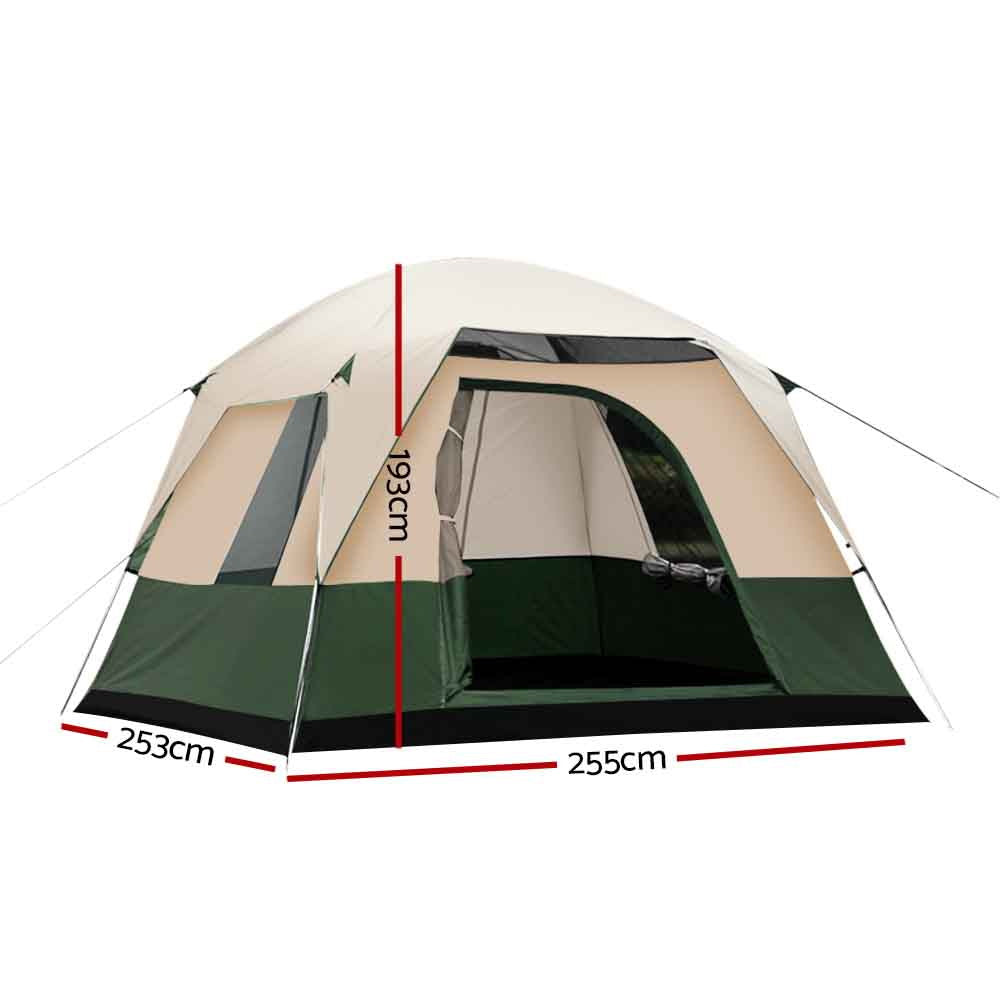 Weisshorn Family Camping Tent 4 Person Green - RV Online