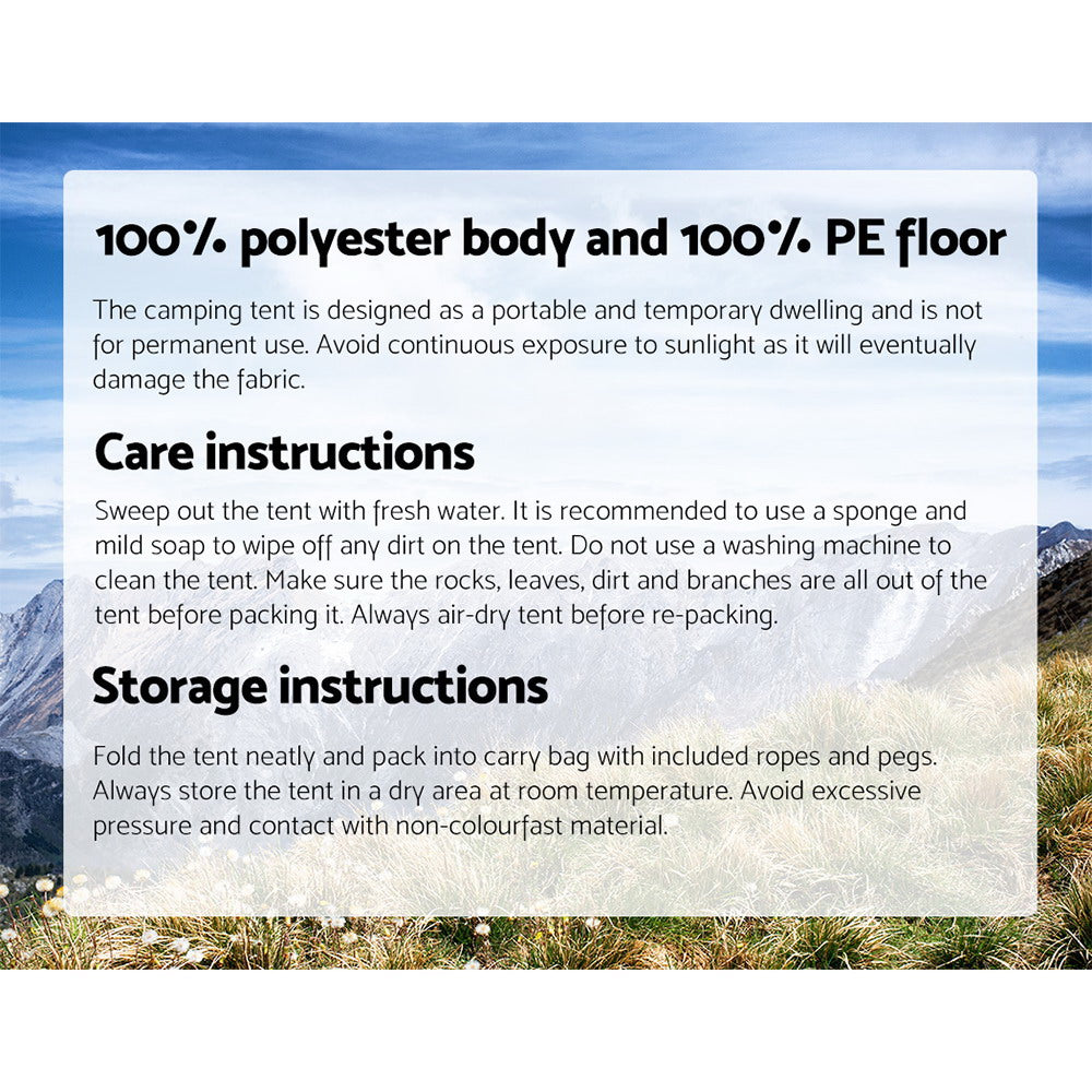 Weisshorn Instant Up Camping Tent 4-5 Person Pop up Tents - RV Online