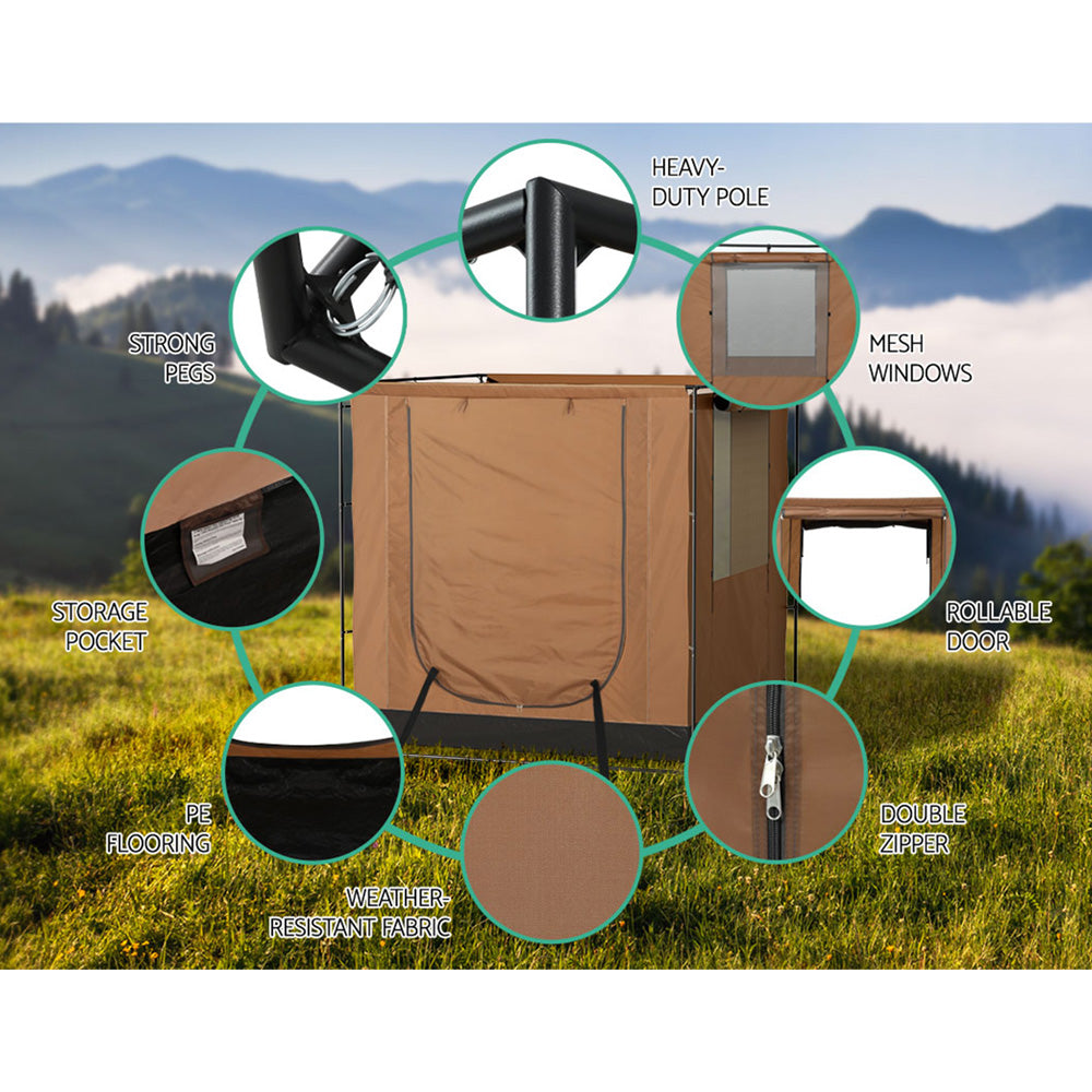 Weisshorn Camping Tent SUV Car Side Awning 2x2m Canopy Outdoor Portable 4WD - RV Online