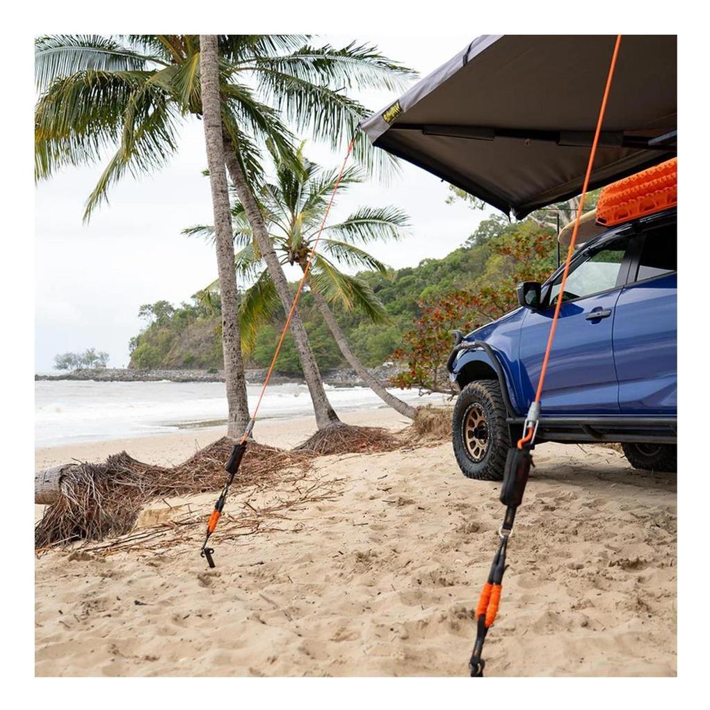 TIEGEAR Awning 4 Pack inc 4 Guy Rope & 4 Soft Spring