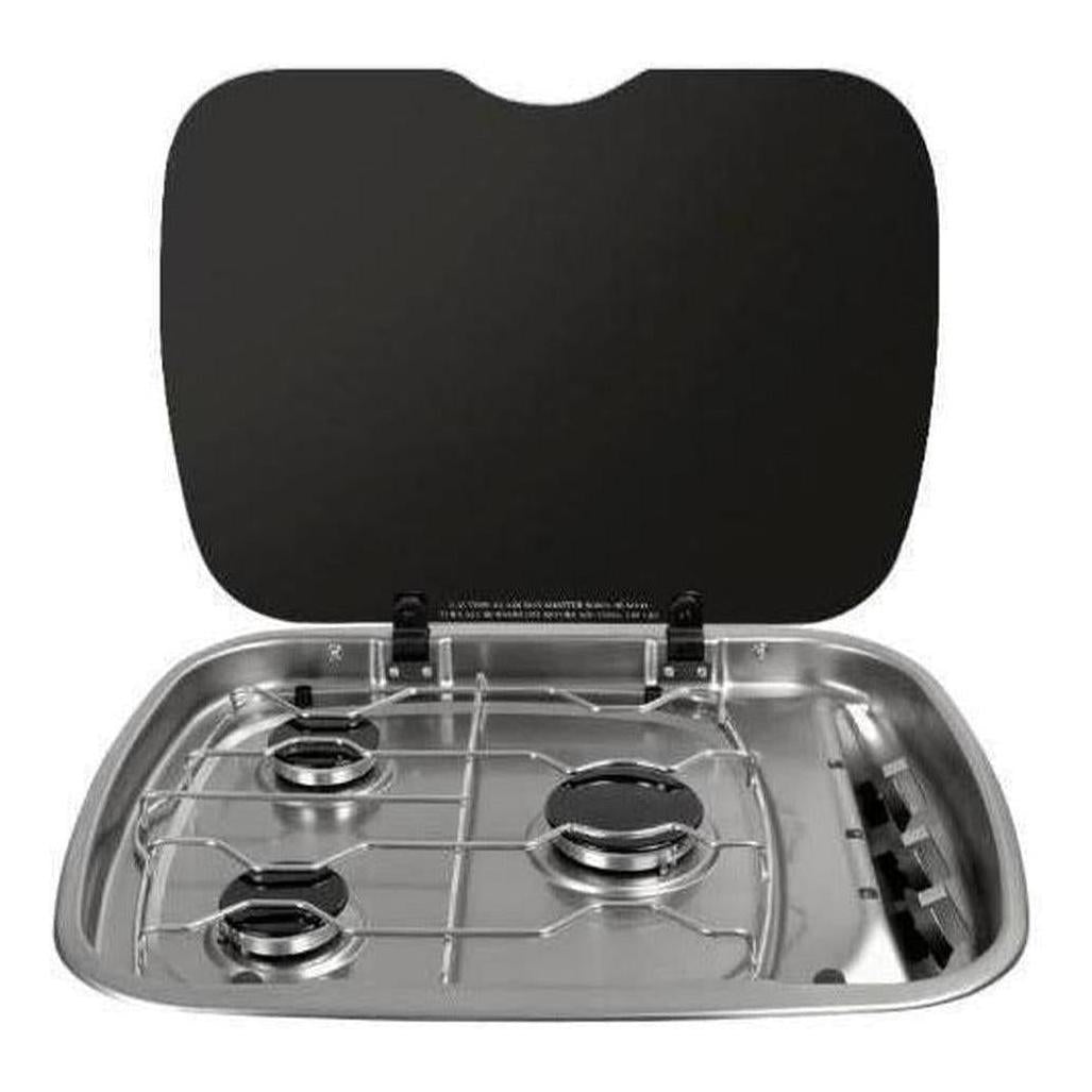 Thetford Argent 3 Gas Burner Hob Cooktop Inc Glass Lid
