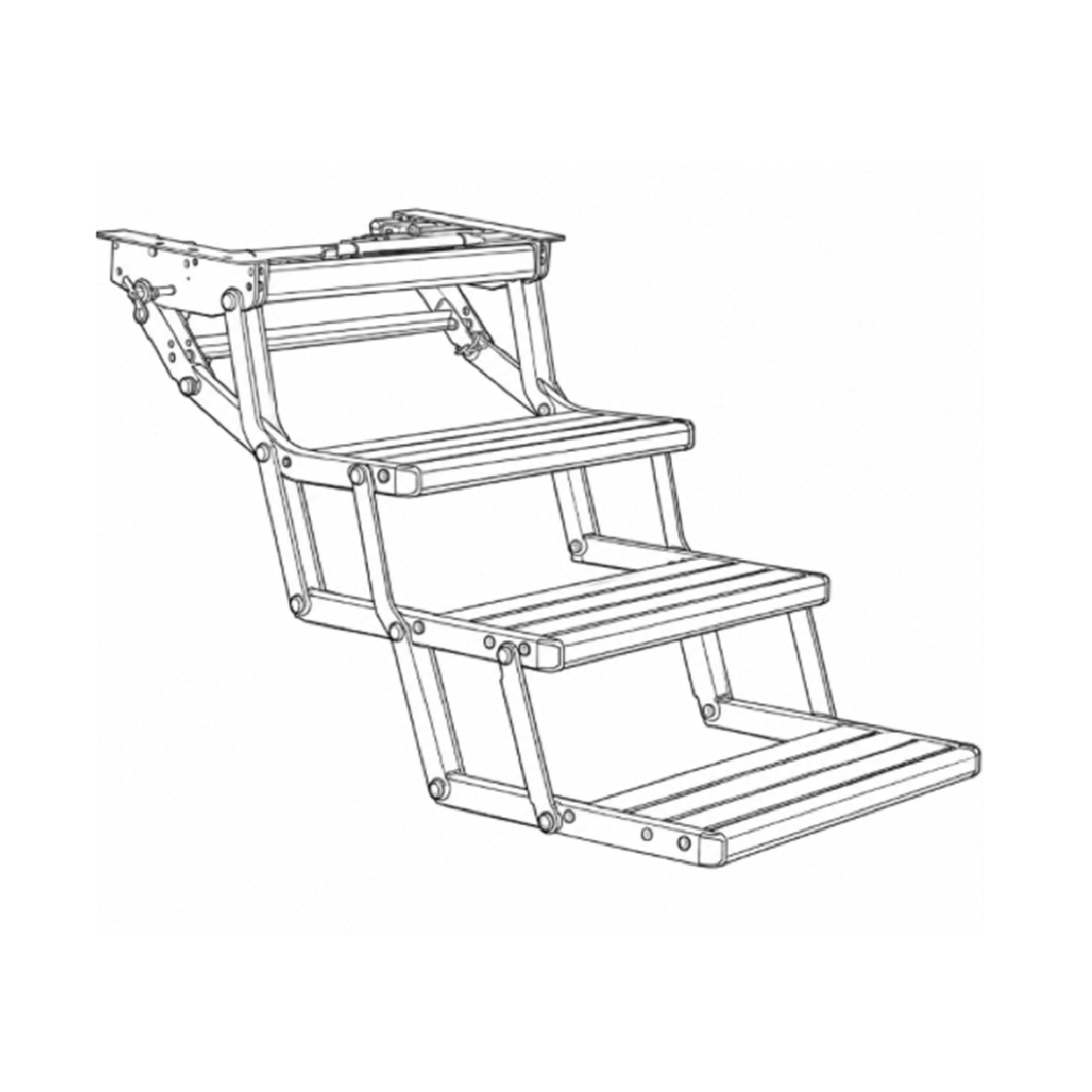Iluma Triple Electric Aluminium Step Inc Amber LED Light Black