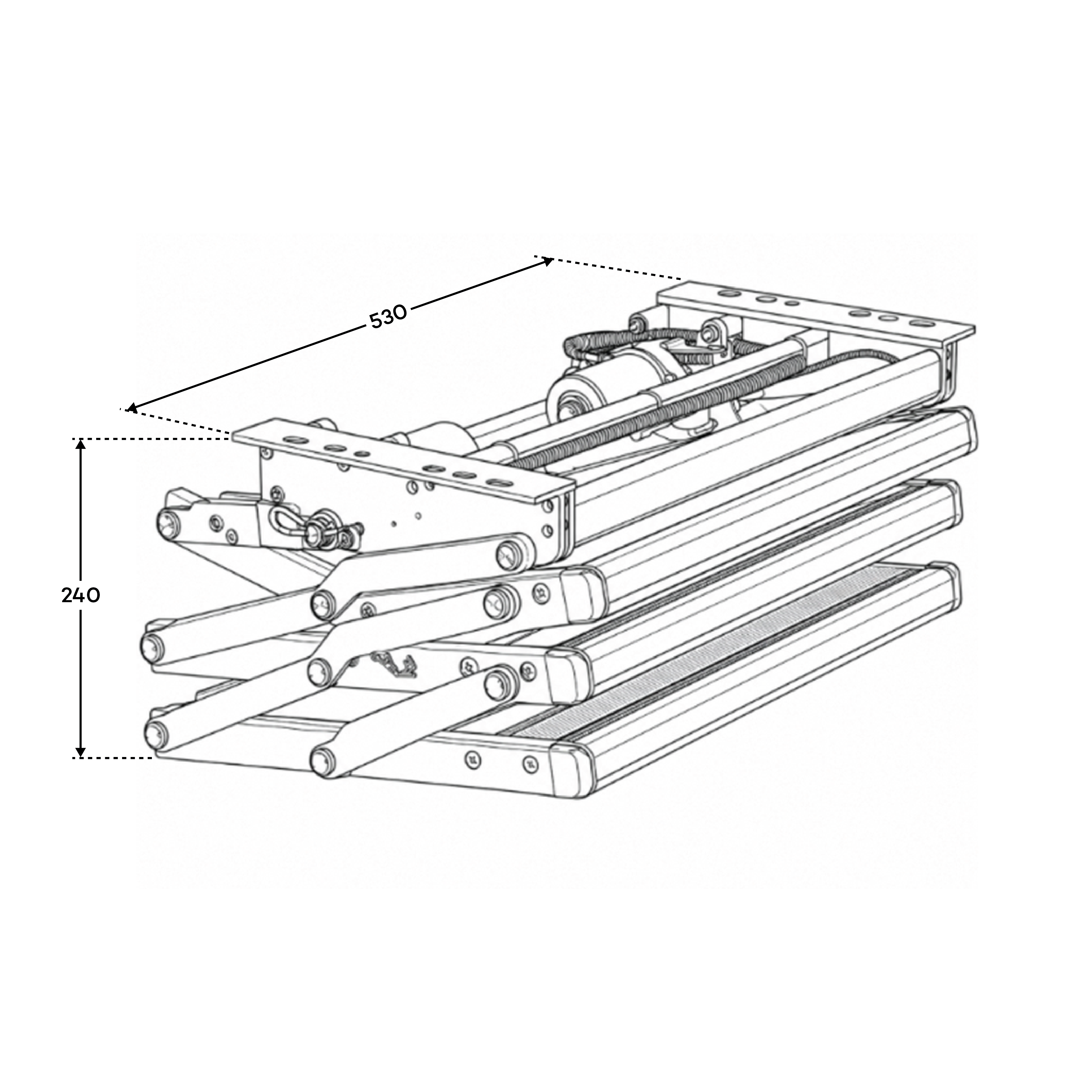 Iluma Triple Electric Aluminium Step Inc Amber LED Light Black