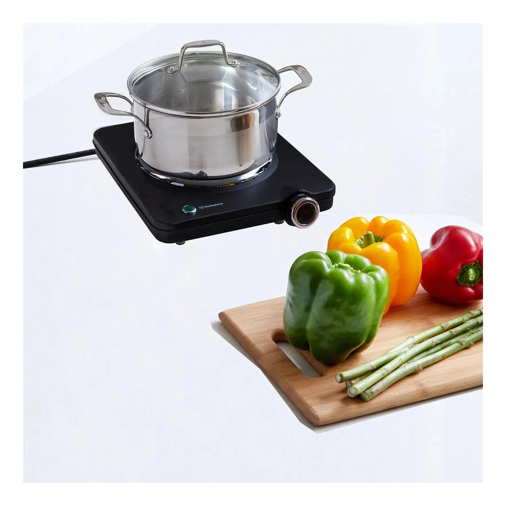 Westinghouse 1500W Single Electric Cooktop Hot Plate 270 x 280 x 80mm