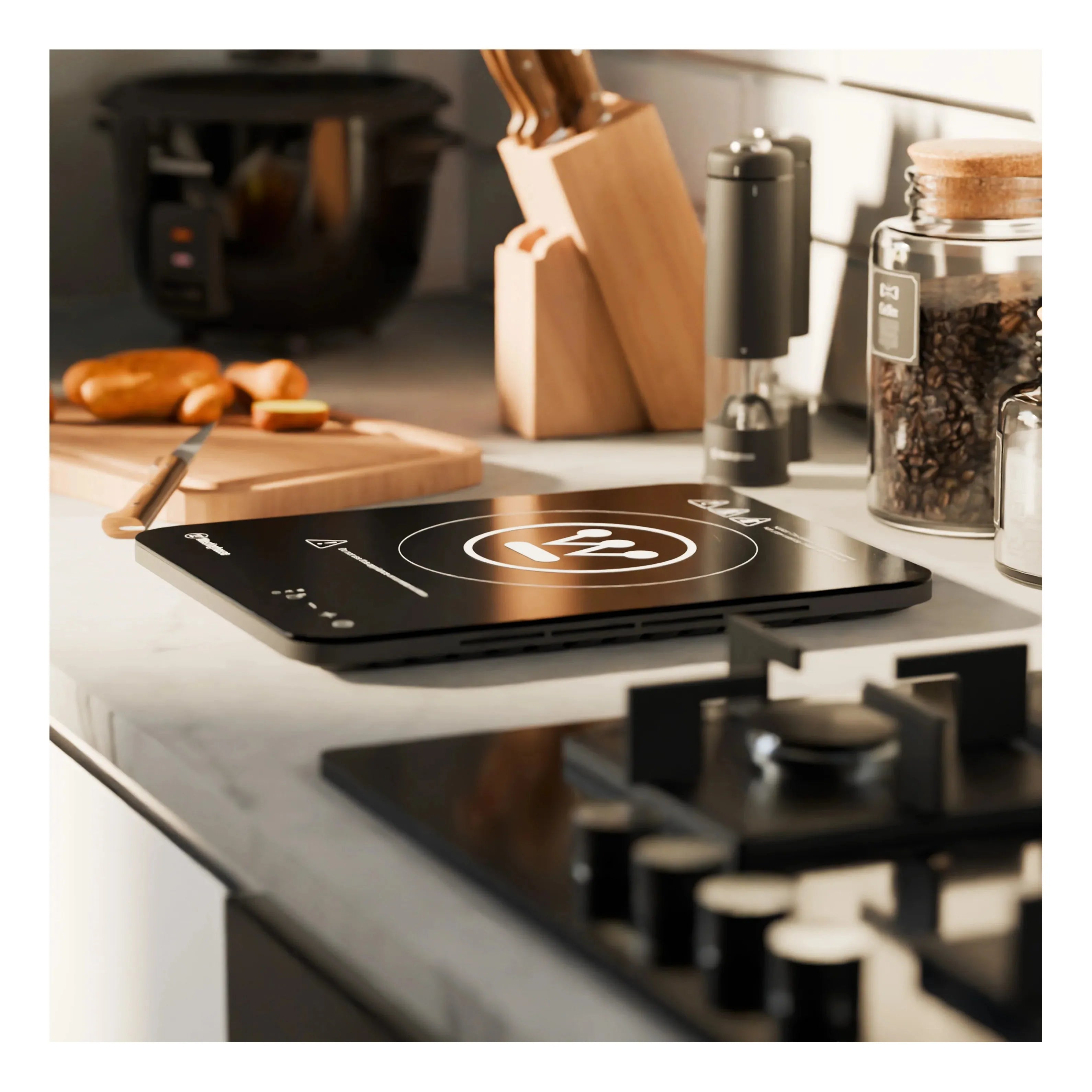 Westinghouse 2000W Single Induction Cooktop Hot Plate Super Slim 280 x 350 x 23mm