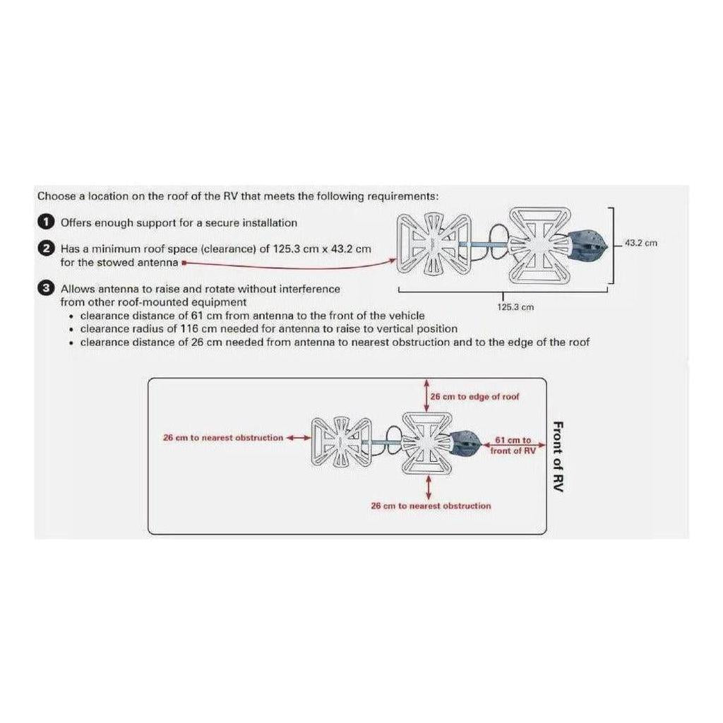 Winegard Free Vision Sensor HV TV VHF UHF Antenna Aerial for Caravan RV Motorhome