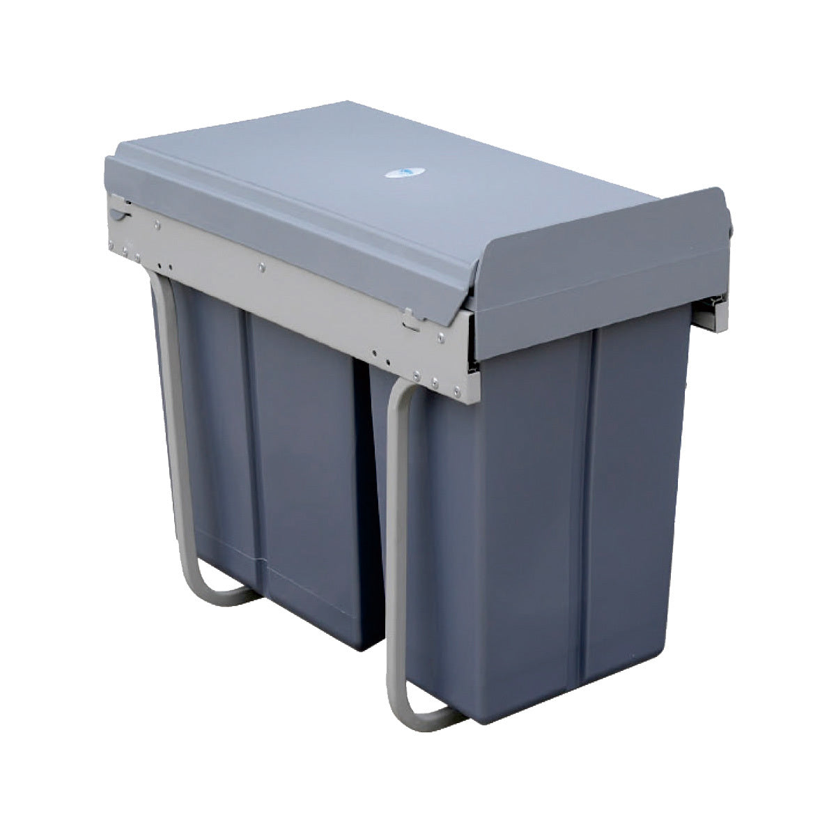 Belgique Kitchen Pull Out Dual Bin 20L + 10L Black