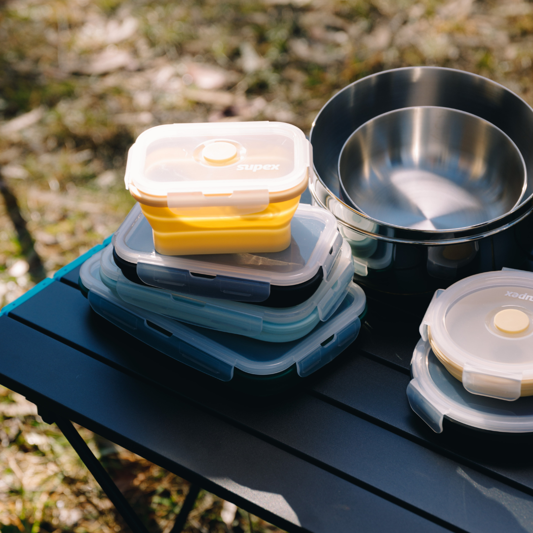 Supex Collapsible Rectangular Containers 4 Pack