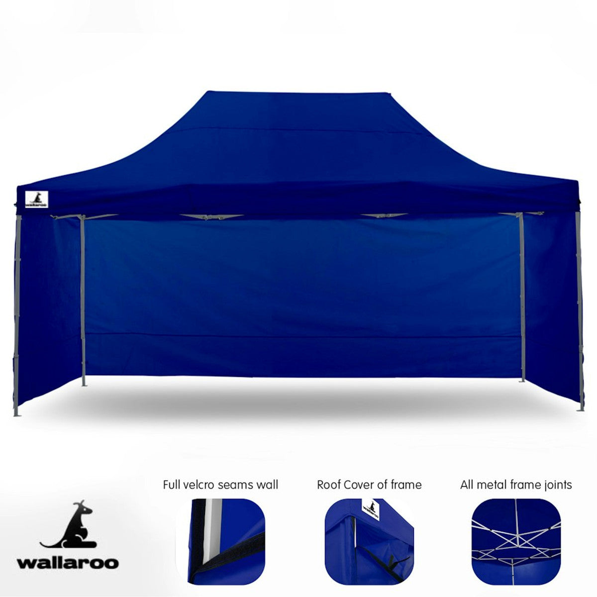 Wallaroo Gazebo Tent Marquee 3x4.5m Blue