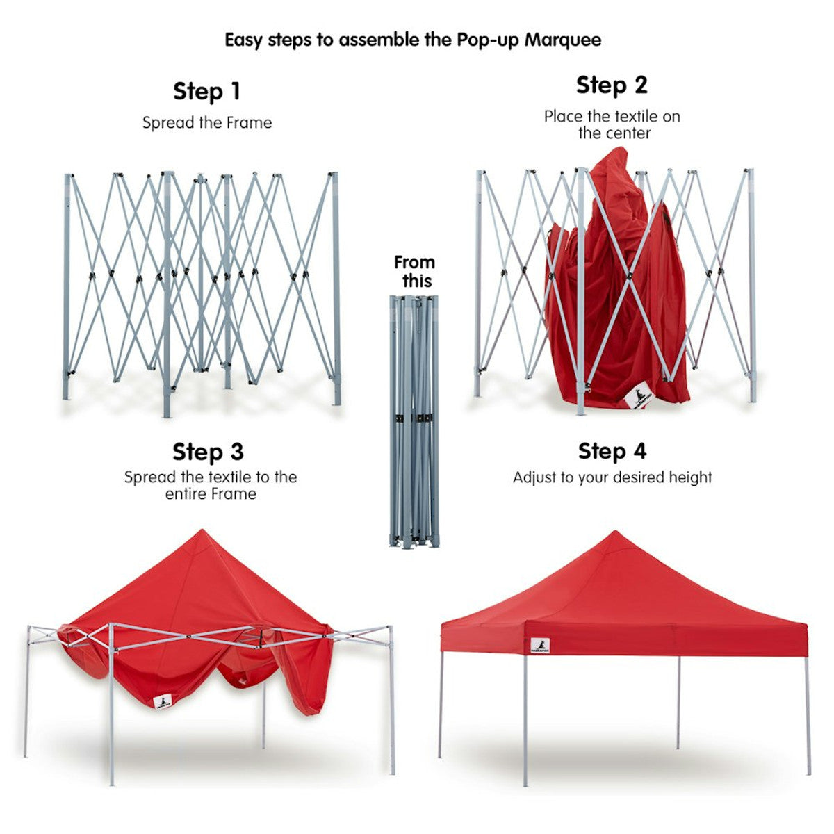 Wallaroo Gazebo Tent Marquee 3x3 Red
