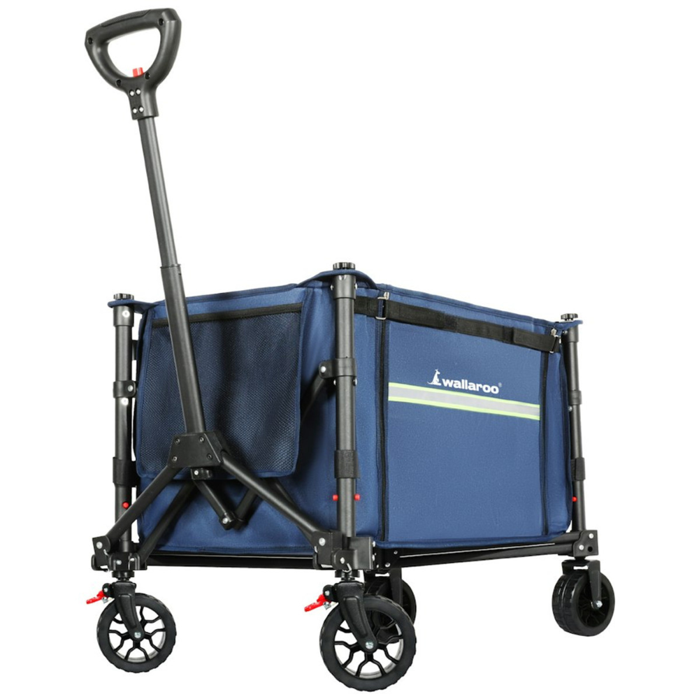Wallaroo Collapsible Camping Trolley 120L Blue