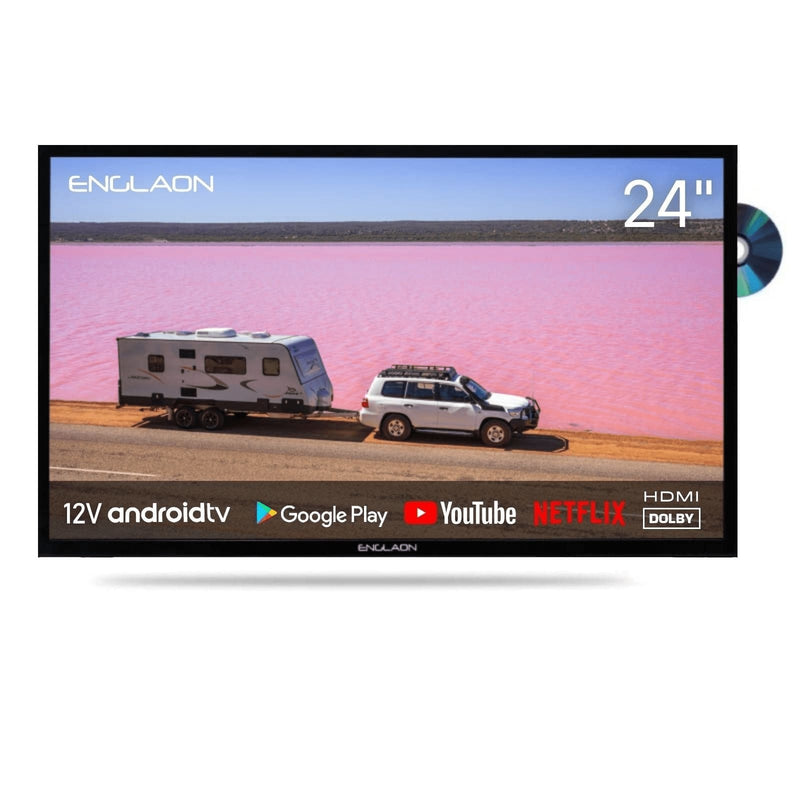 Englaon 24’’ Full HD Smart 12V TV Bluetooth Chromecast With Built-in DVD Player-RV Online