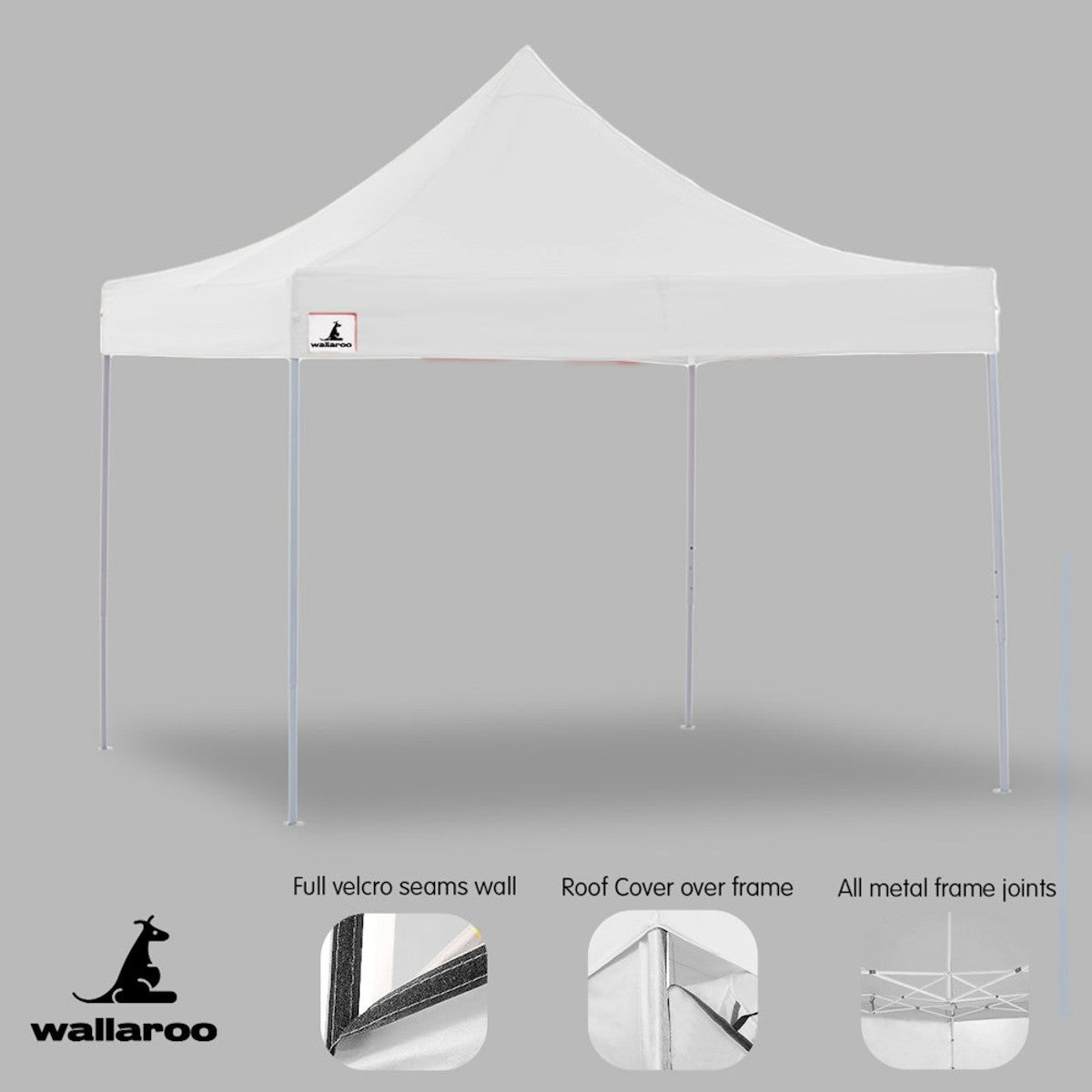 Wallaroo Gazebo Tent Marquee 3x3 White