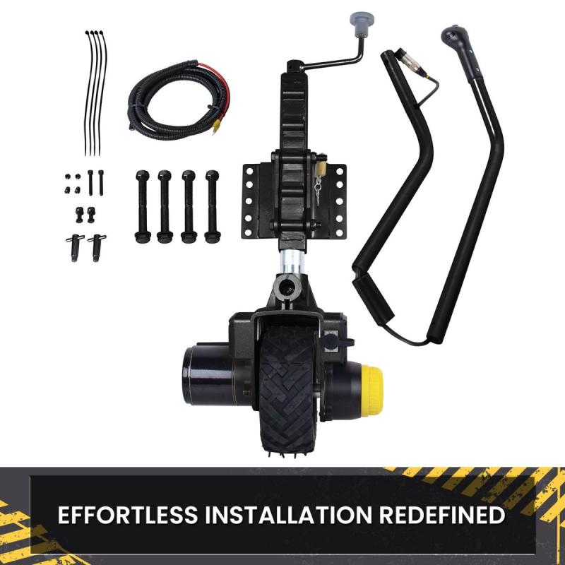 Mini Mover 12V 550w Motorised Electric Jockey Wheel Gen3 BLACK