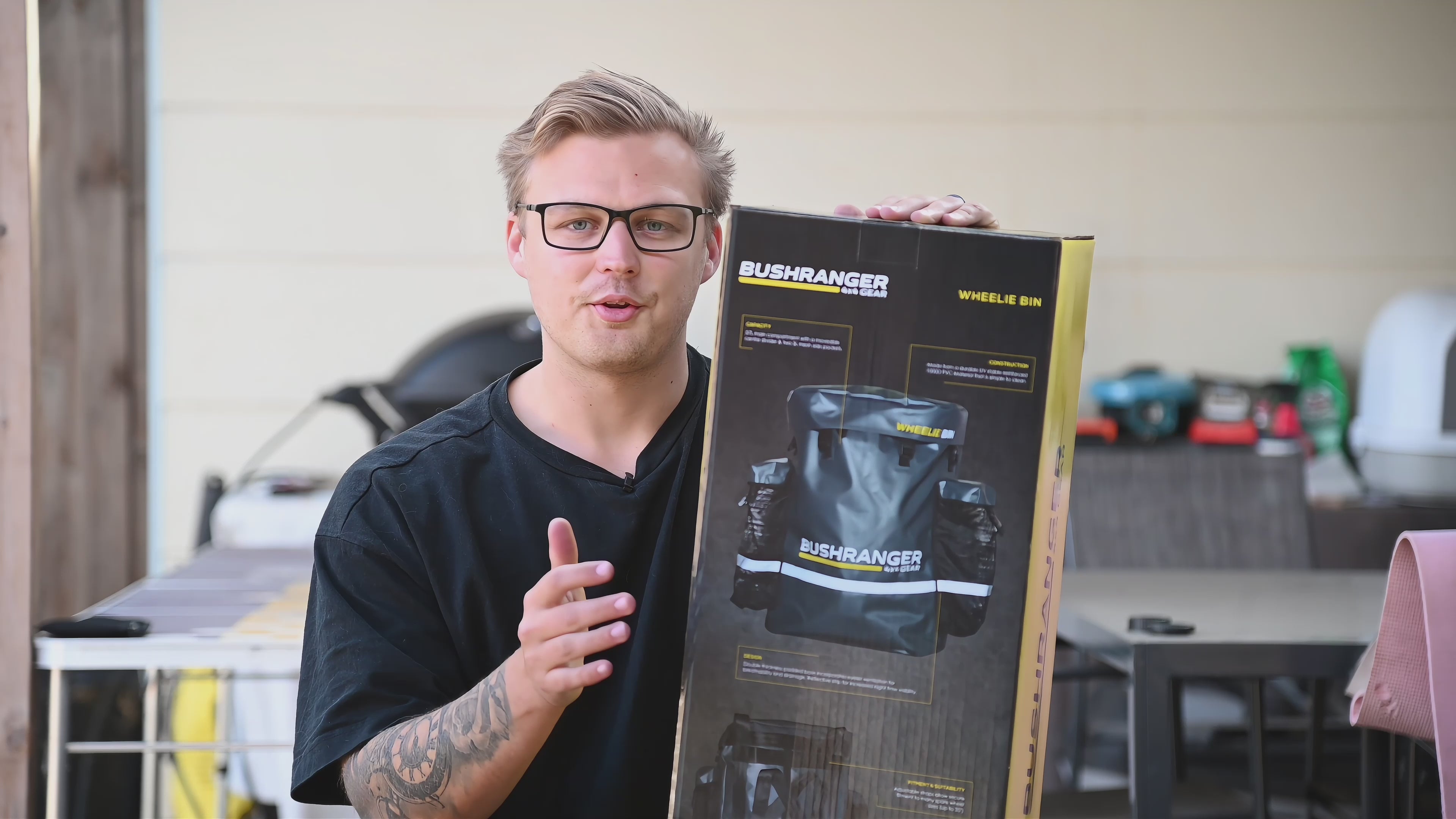 Brad Promoting the Bushranger Wheelie Bin 