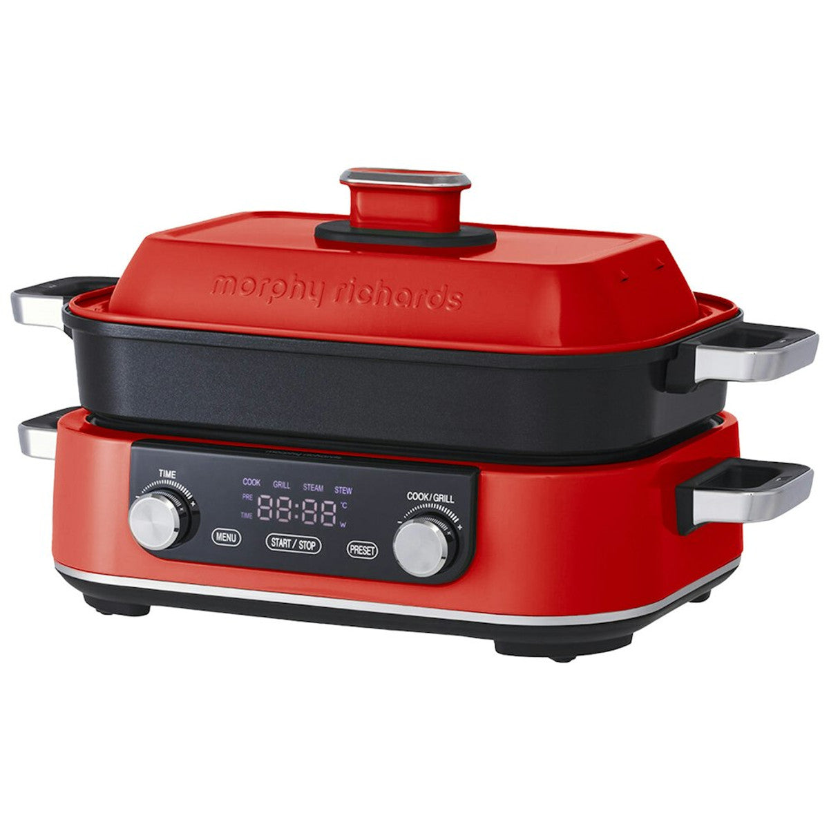 Morphy Richards 3L Non-stick Multifunction Electric Cooker Pan Red