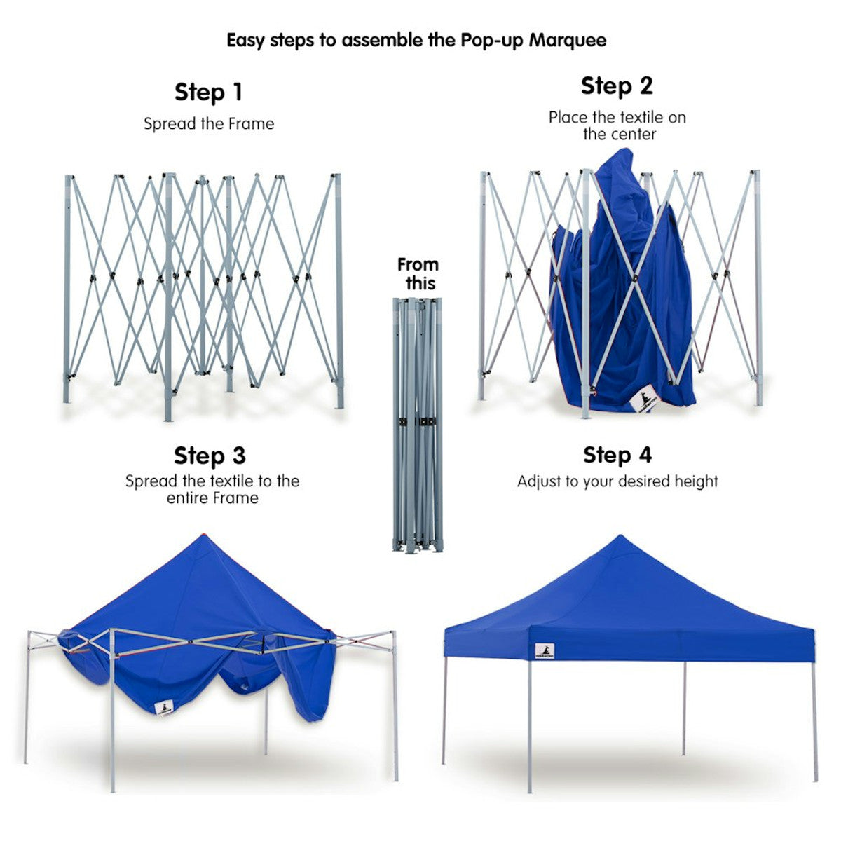 Wallaroo Gazebo Tent Marquee 3x3 Blue