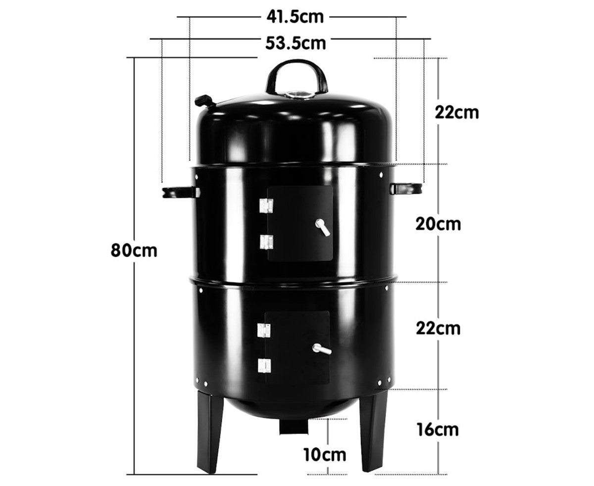 Wallaroo 3-in-1 Charcoal BBQ Smoker
