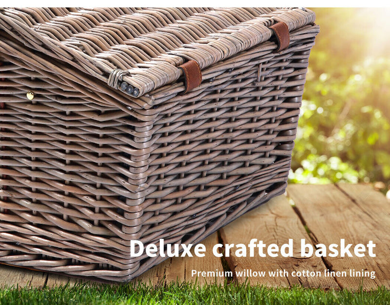 Picnic Basket Willow 4 Person Design A