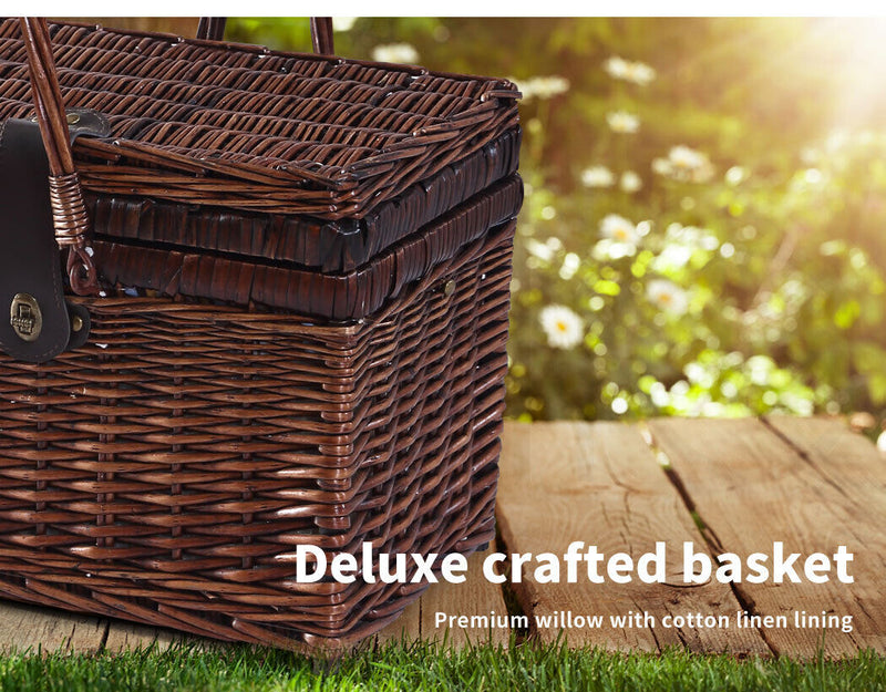 Picnic Basket Willow 4 Person Design B