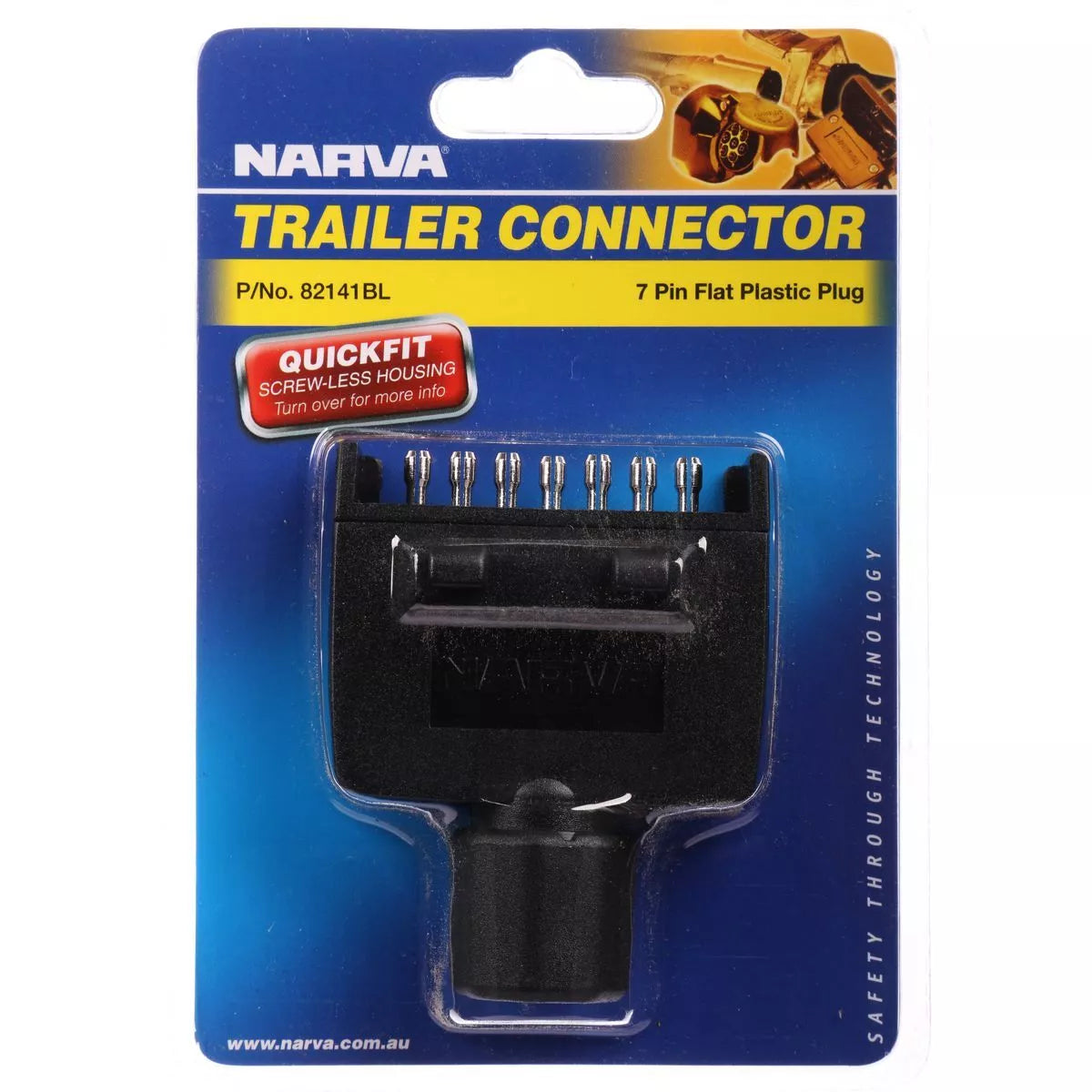Narva 7 Pin Flat 'Quickfit' Trailer Plug - RV Online