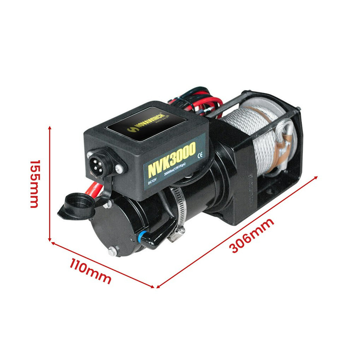 Novawinch 3000LBS 12V Electric Winch