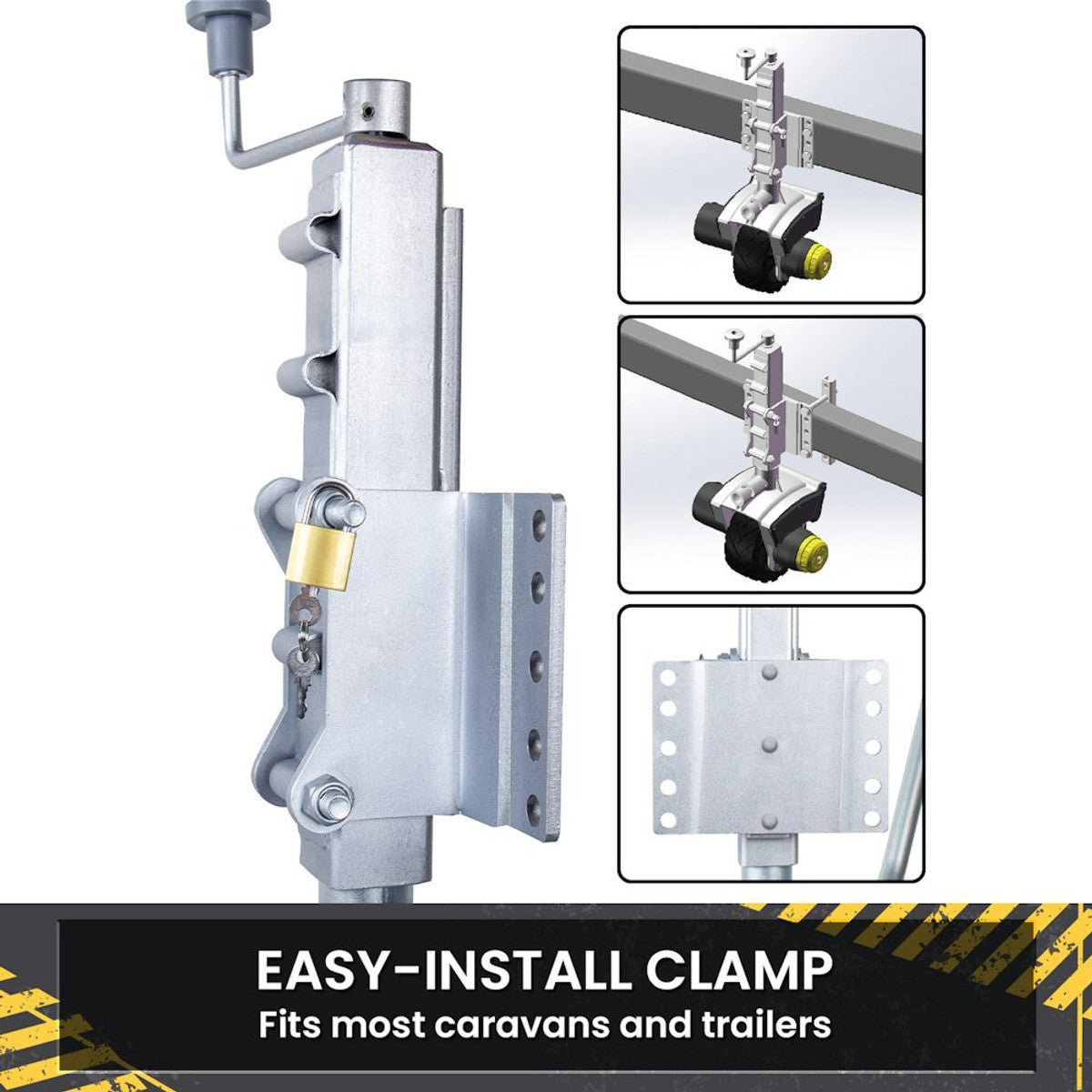 Mini Mover 12V 550w Motorised Electric Jockey Wheel Gen3 SILVER