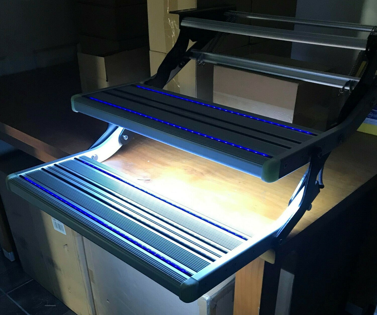TRA - Caravan Drop Down Double Step - LED Option Available