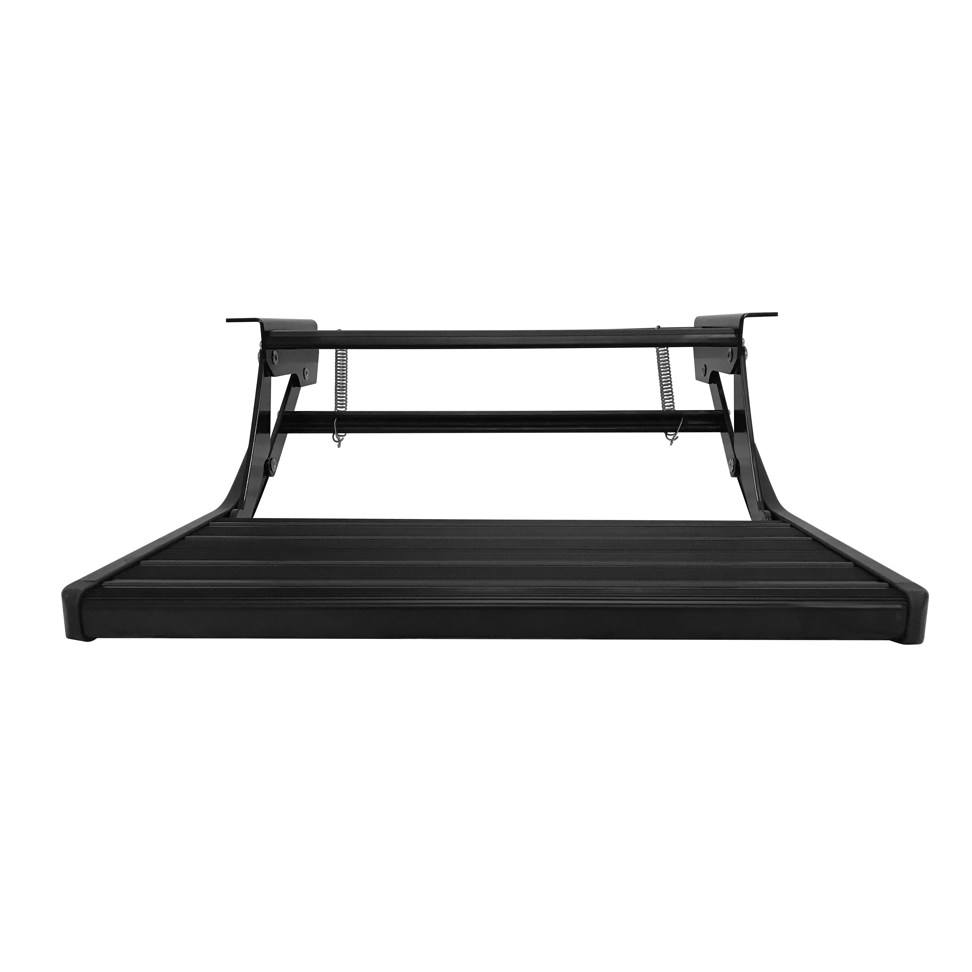 TRA - Caravan Drop Down Single Step Black - LED Option Available