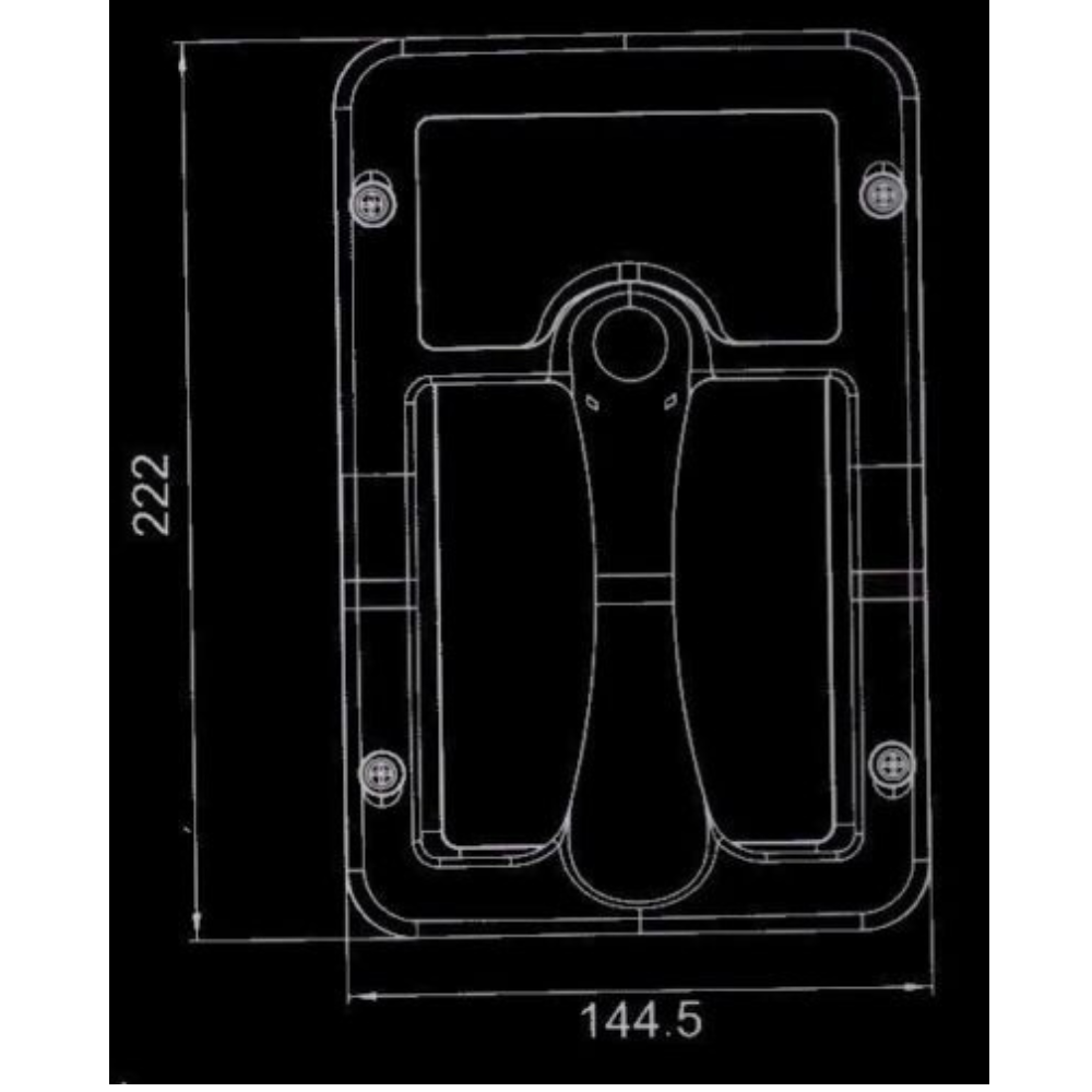 Camec LED grab handle with blue night light chrome-RV Online