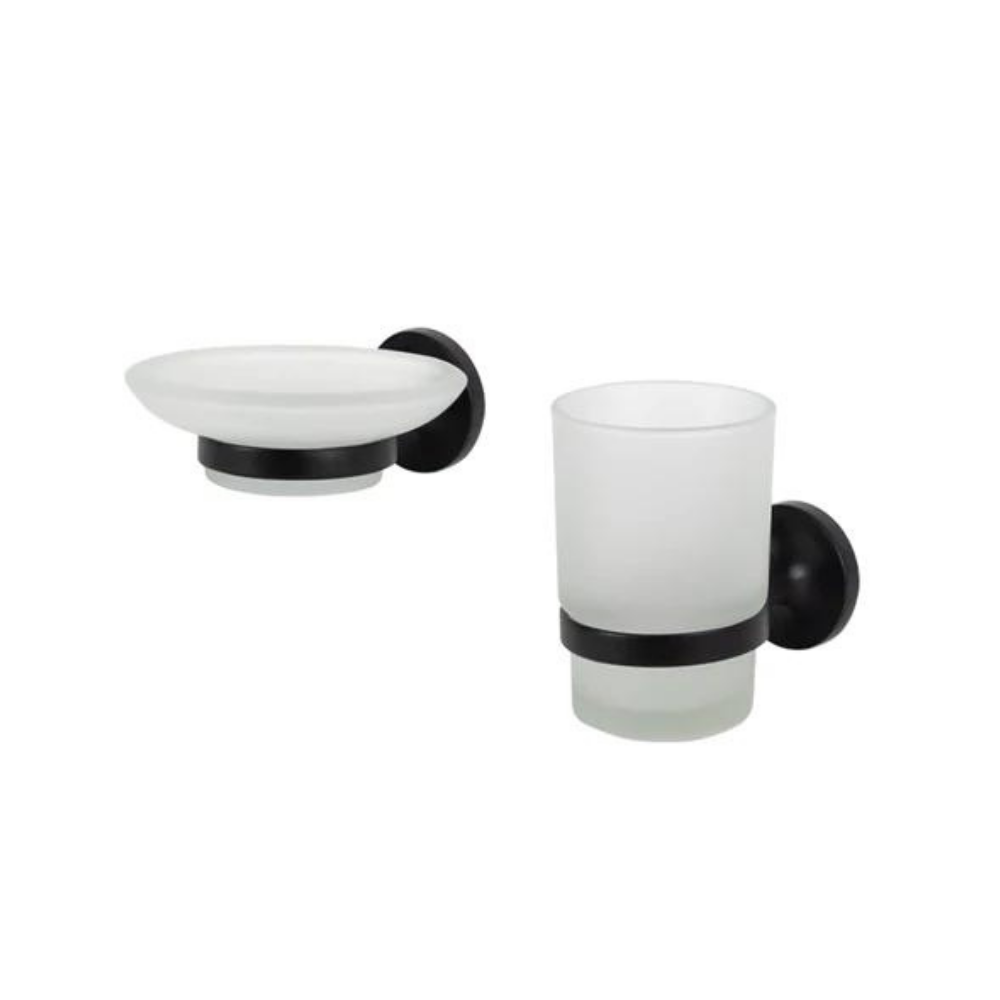 Aussie Traveller - Caravan Bathroom Accessories Set - Black or Chrome