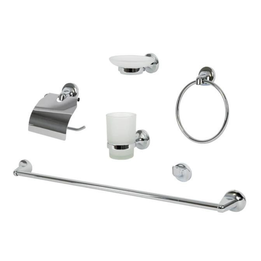 Aussie Traveller - Caravan Bathroom Accessories Set - Black or Chrome