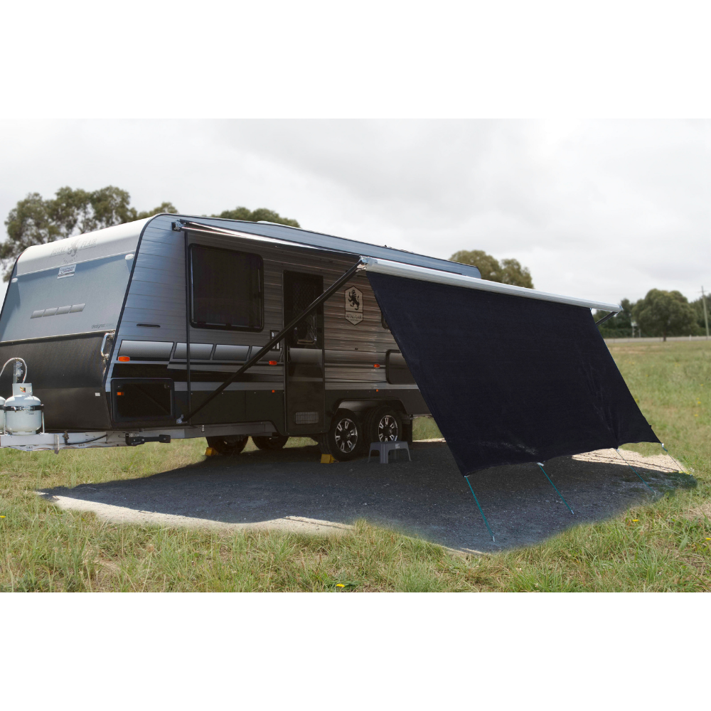 Supex - Long Wall Privacy Screen - Black - RV Online