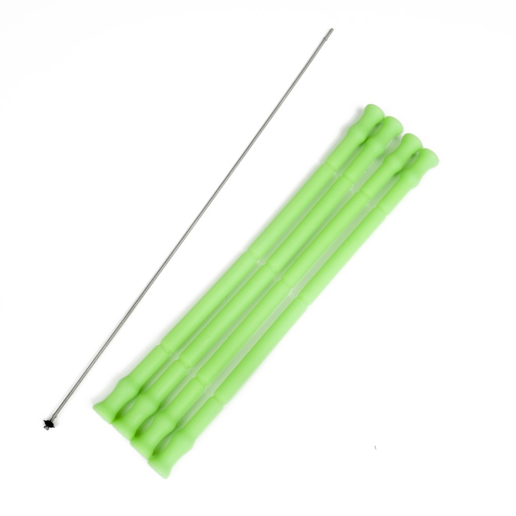 Scrubba Silicone Straws 4pk & Steel Cleaning Rod