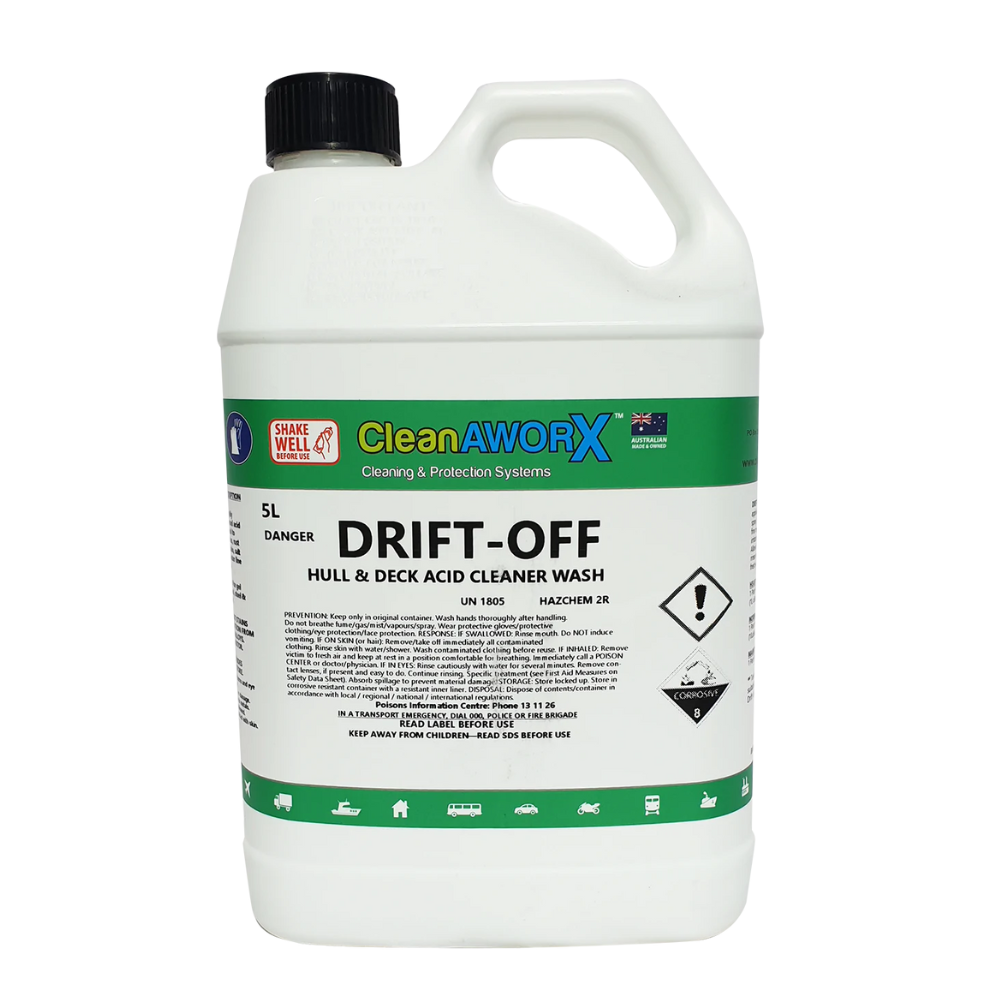 CleanAWORX - Drift-Off Hull & Deck Acid Cleaner Wash 5L