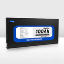 ATEM POWER 12V Slimline Lithium Battery LiFePO4 Deep Cycle 100Ah
