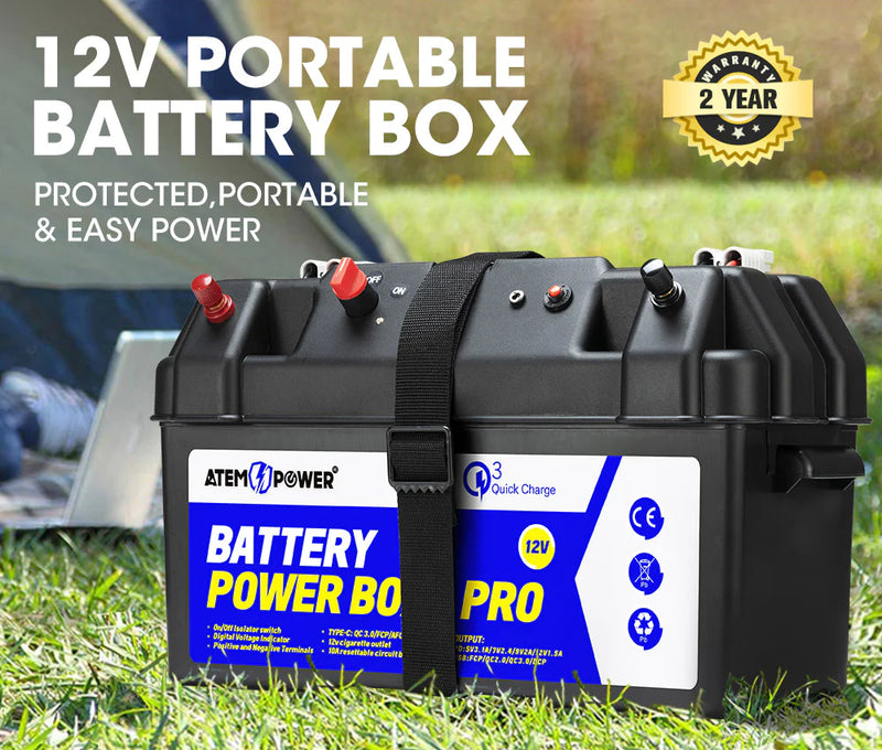 ATEM POWER Battery Box 12V Quick Charge