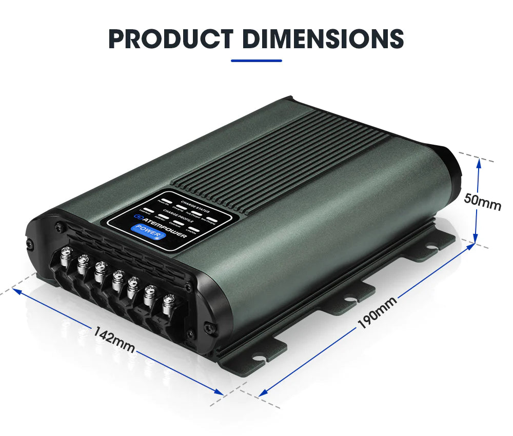ATEM POWER 12V 40A DC to DC Battery Charger