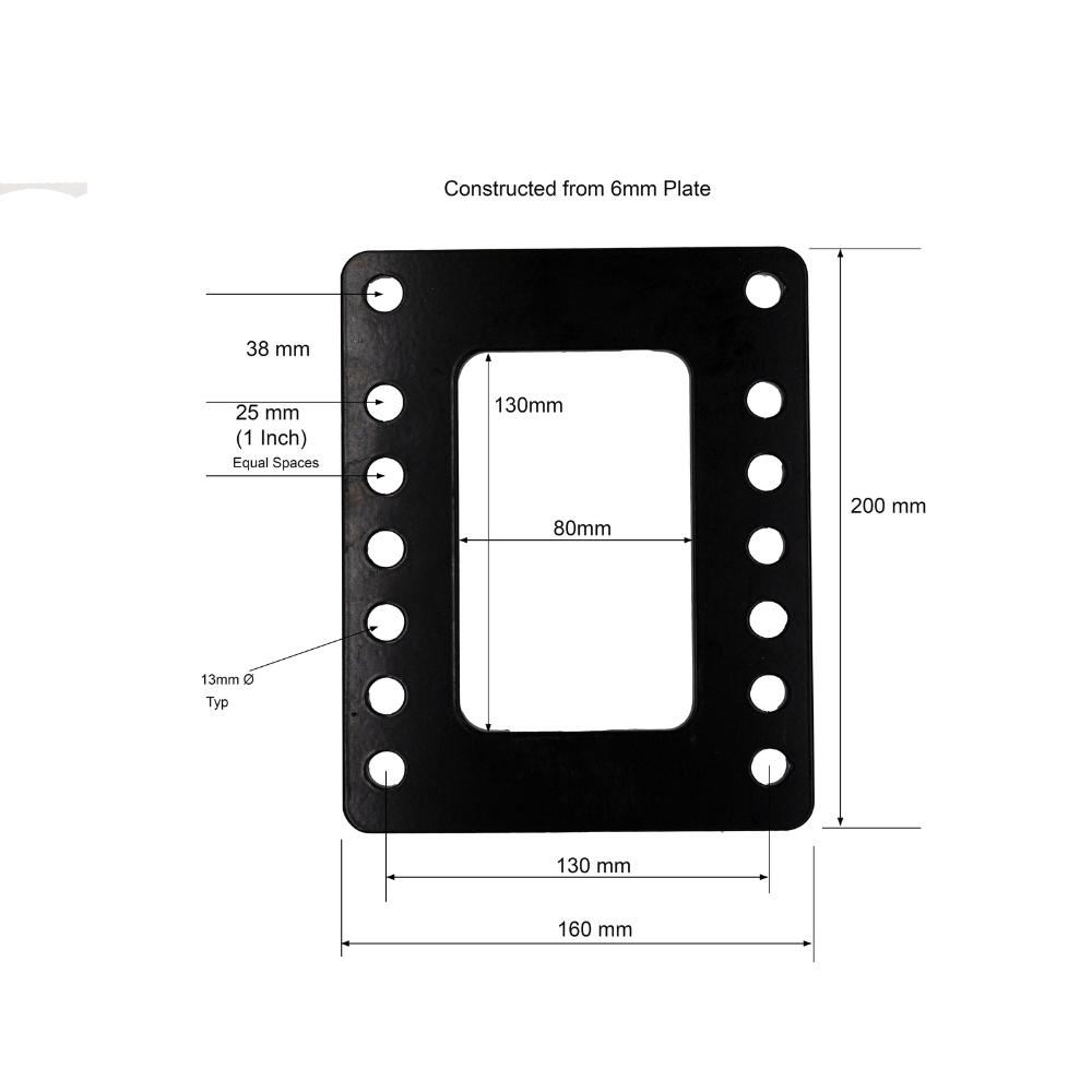 Black Jack - Electric Caravan Trailer Jack backing plate- RV Online