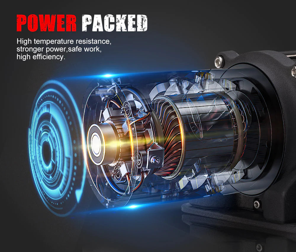 FIERYRED Electric Winch Synthetic Rope 12V 13000LBS