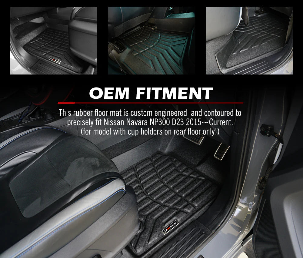 KIWI MASTER 3D Car Floor Mats Fit Nissan Navara 2015-ON NP300 D23 – RV Online